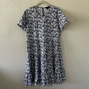 DownEast | NWOT Cottagecore Tinley Tiered Dress Midi Blue Floral Size Medium